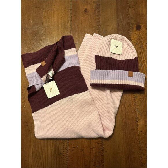 Fabletics Accessories - Fabletics Woman’s Hat And Scarf Set Pink & Purple NWT